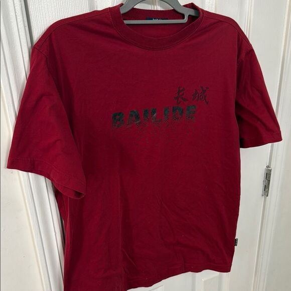 Red Short Sleeve Tee with Crew Neck - Picture 2 of 8